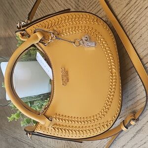 GUESS Tatum Mustard Yellow Shoulder Bag NWT